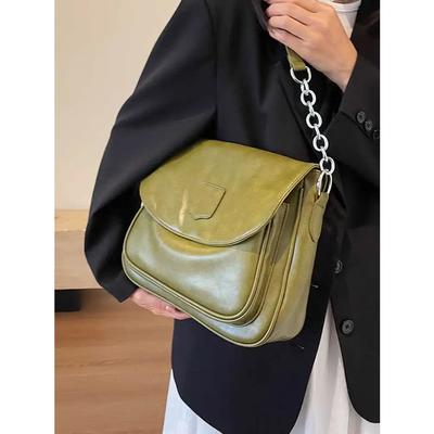 Autumn Winter Large Capacity Commuter Underarm Bag Women Retro Texture Crossbody Bags  New Soft Leather Messenger Bag