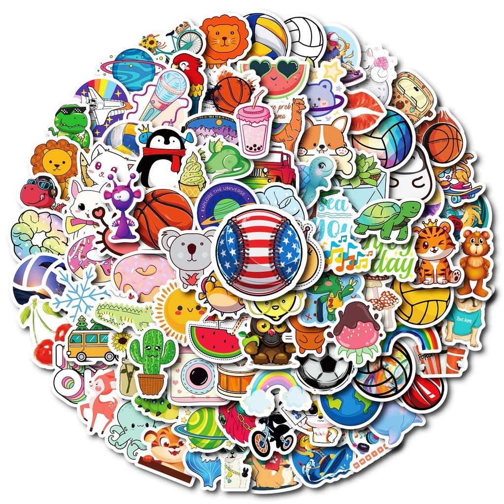 100 Kleine Größe 4cm Niedliche Kleine Frische Cartoon Graffiti Aufkleber DIY Koffer Handyhülle Tablet Aufkleber