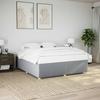 Bed Frame without Mattress Light Grey 200x200 cm Fabric