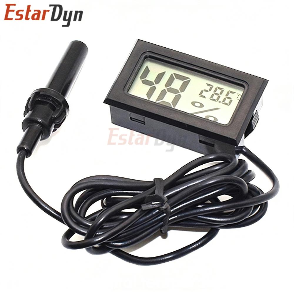 Cyfrowy termometr higrometr LCD Monitor temperatury i wilgotności w pomieszczeniach z dokładnością ±1% RH, Bateria w zestawie do domu, szklarni