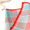 3Pcs Handkerchief Thin Pure Cotton Water-Absorbent Plaid Handkerchief Sweat-wiping Color Mixing 3Pcs