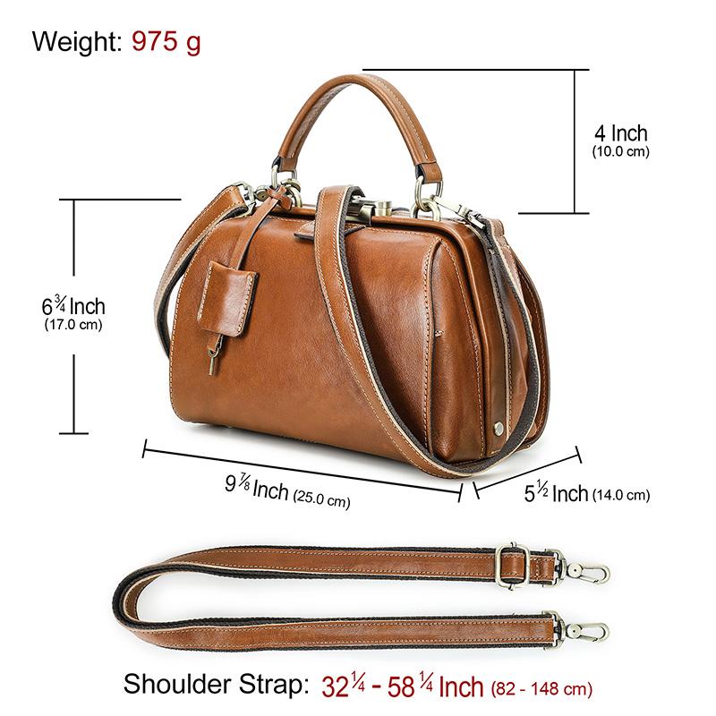 CONTACT'S Senior Genuine Leather Crossbody Bag Women Metal Frame Safty Block Handbag Female Travel Daily Gift Shoulder Bags