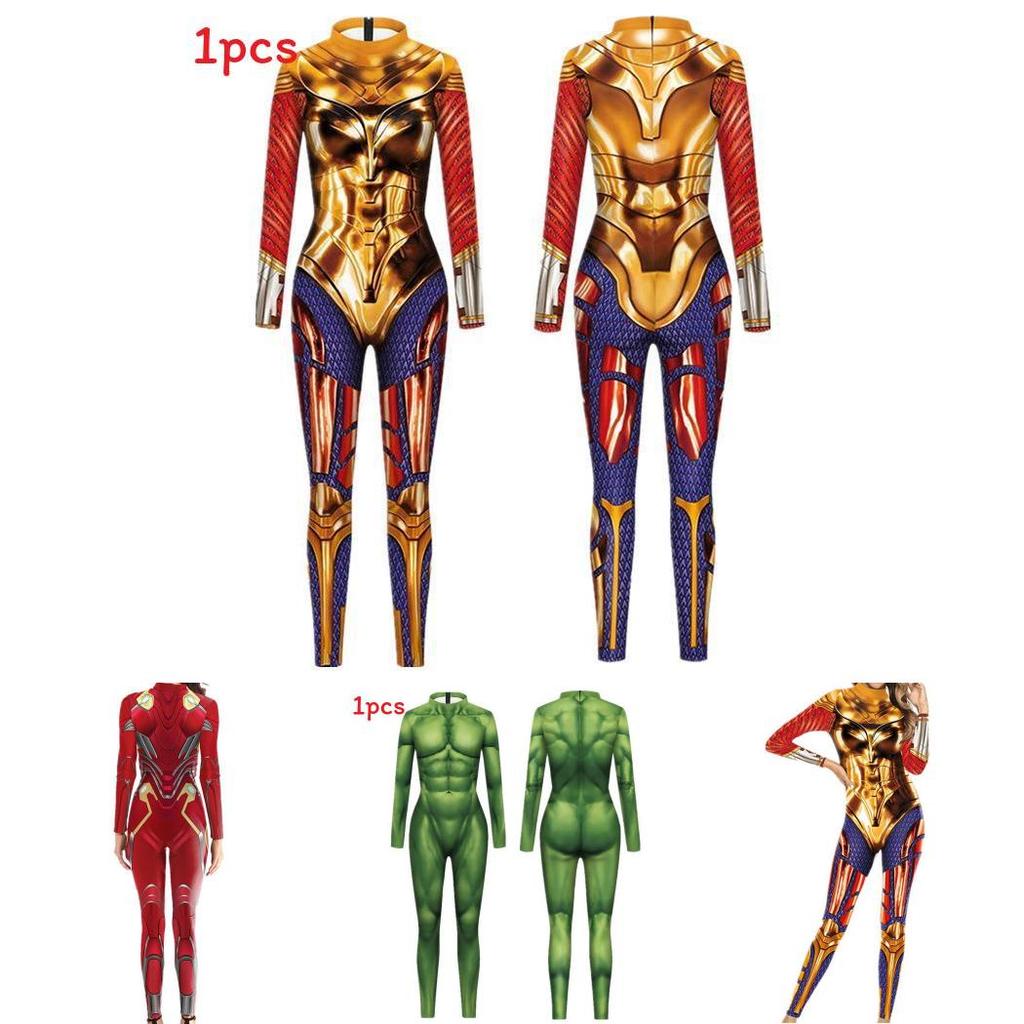 Halloween Spiderman 3d Printed Bodysuit With Elastane For Cosplay And Costume Events