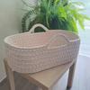 2026 Últimos Modelos Cesta Ovalada de Moisés Base de Madera Base Natural Moldeador para Crochet Tejido Manualidades