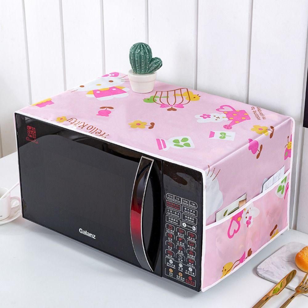 

1Pcs Waterproof Microwave Dust Cover Cartoon Tree Leaf Printed Top Dust Cloth New Oven Cover 01