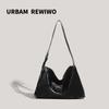 2025 New Double Strap Three-Dimensional Shoulder Bag Large Capacity Vintage Tote Bag Commuter Versatile Crossbody Bag Trendy