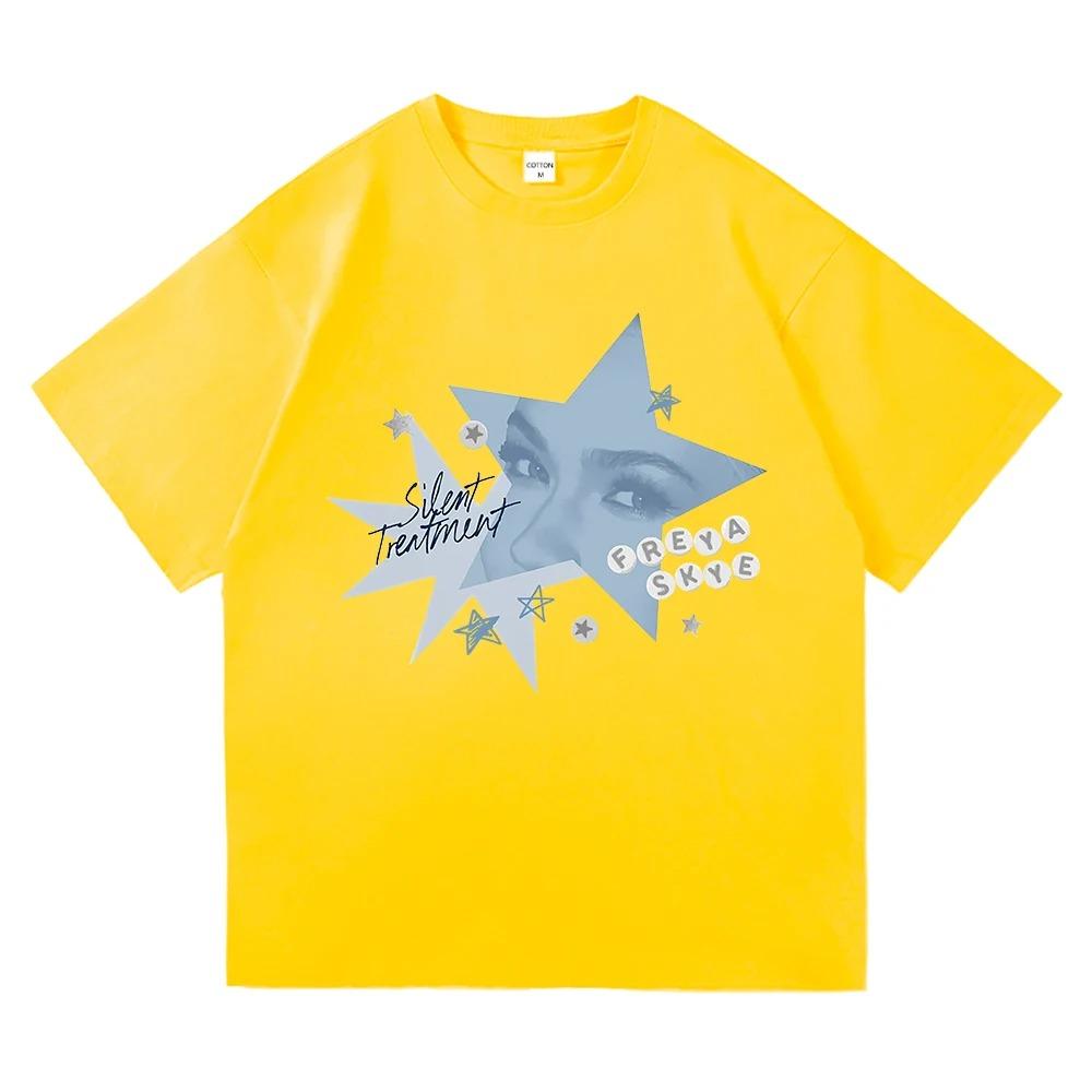 Freya Skye Stars Align Tour Poster Graphic Print Tshirt Men Women Harajuku Highstreet Wind Cotton Top Oversized Summer New Tee