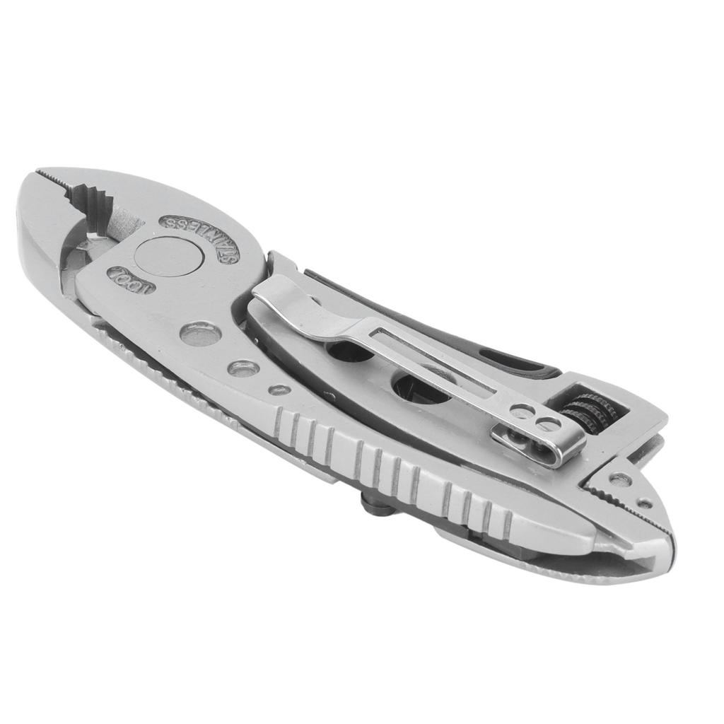 Multi Tool Adjustable Wrench Screwdriver Bits Pliers Survival Emergency Gear Assembly