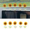 Neue 5 Stück Schwingende Sonnenblume Auto Ornamente Erfrischend Heilend Frische Blumen Auto Mittelkonsole Dekor Kreative Schreibtischornamente