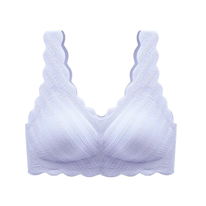 

Latex summer thin small breasts gather without steel rings and no traces of beauty vest type large breasts show small bras cover cool Xxl(recommended 62.5-70kg 38abc=85abc)