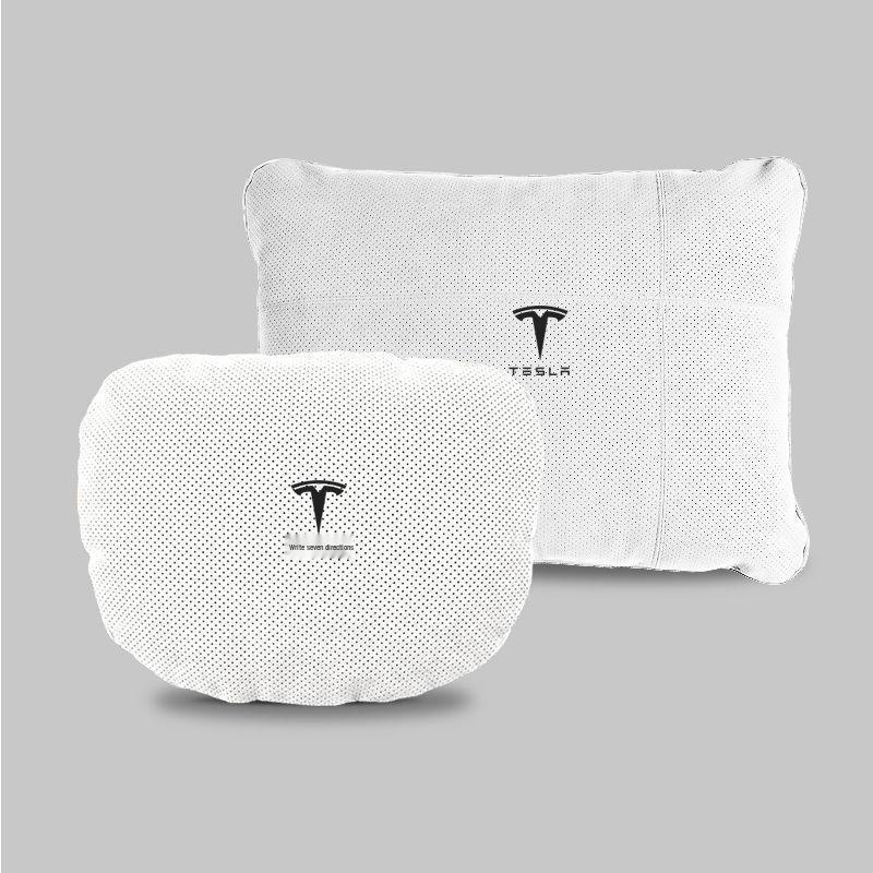 Tesla Model 3/Y Suede Maybach Headrests, Neck & Lumbar Supports