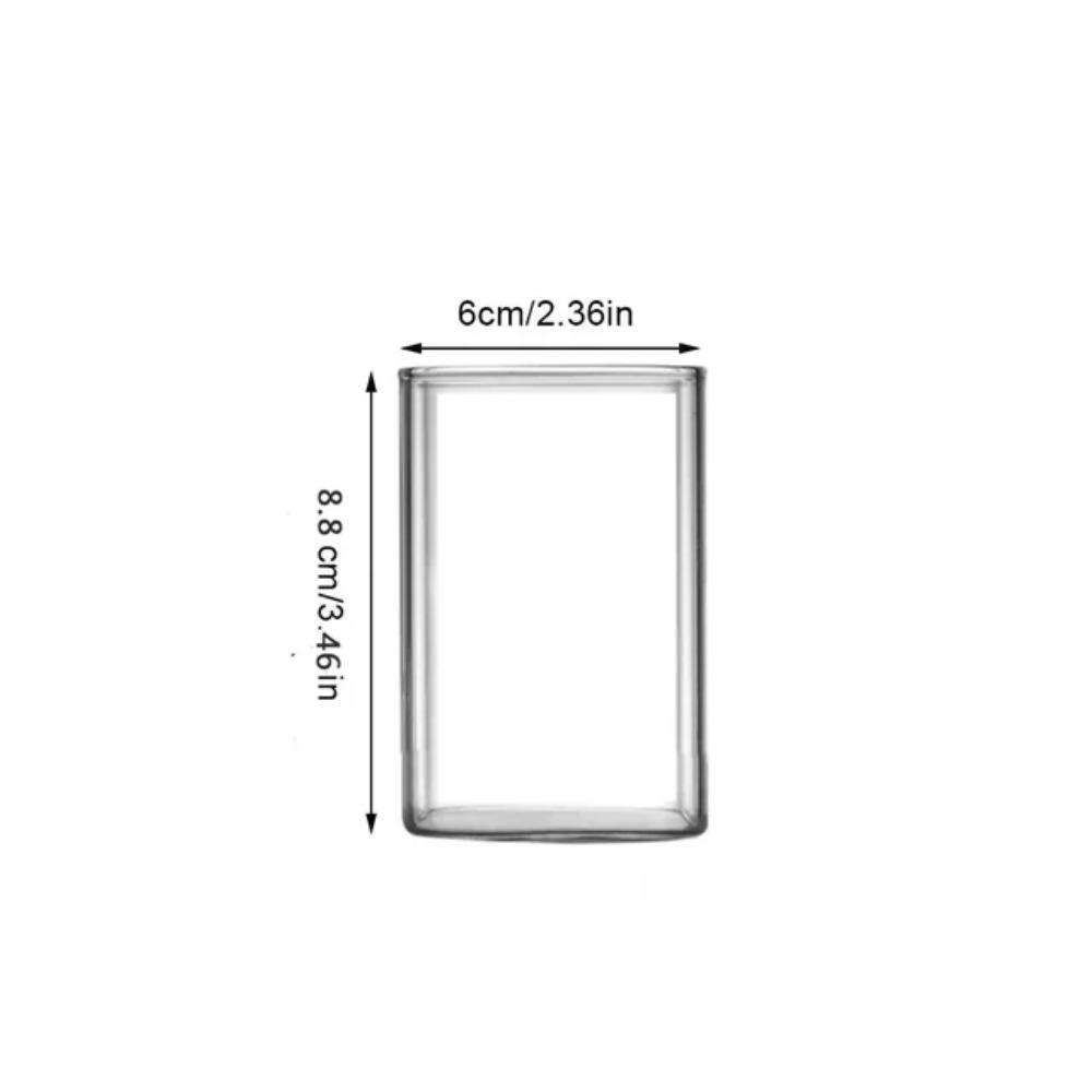 

Квадратный простой стакан с соломинкой, прозрачный стакан для холодных напитков, сока, молока, красного вина, пива, чашки для кофе, чашки для воды, питьевые принадлежности glass-cup