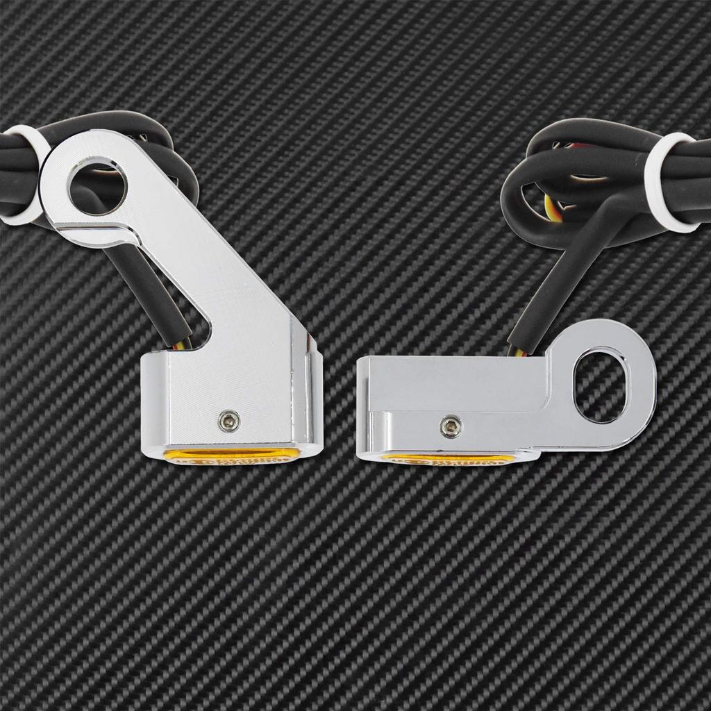 HDBUBALUS LED Turn Signal Indicator for Harley Touring Softail Slim FLS (A Chrome)