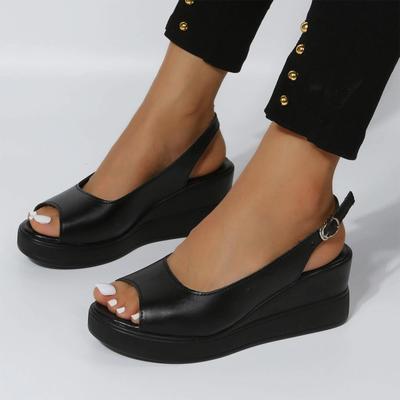 Women'S Summer Sandals Size 6 Summer Womenwedge Heel Thick Sole Sandals Fashion Edition Fish Mouth Sandals Zapatos Mujer