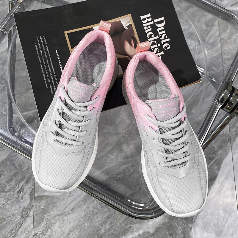 Women's Lightweight Sneakers Breathable Outdoor Running Sports Shoes Lace Up Shoes