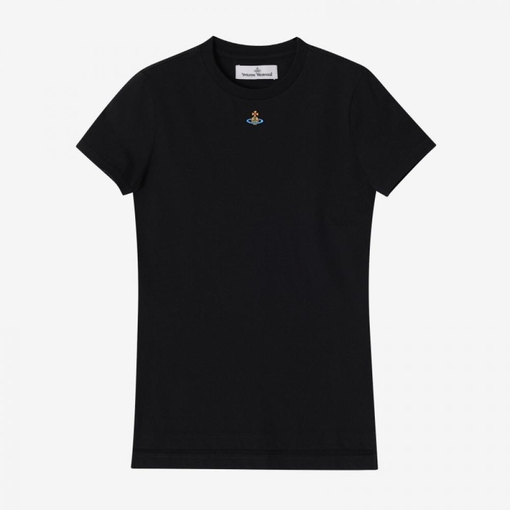 Vivienne WeStwood 3g010017 J001m N401 Orb Of Logo Embroidery Peru Women S Short Sleeve Tee