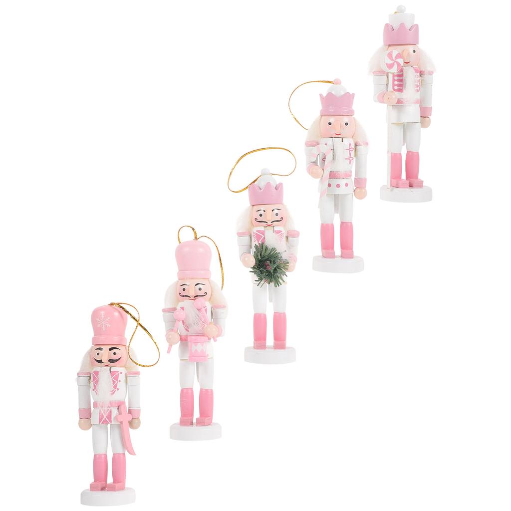 5 Stück Nussknacker Dekorationen Kinder Weihnachten Nussknacker Künstlich Außen für Feiertag