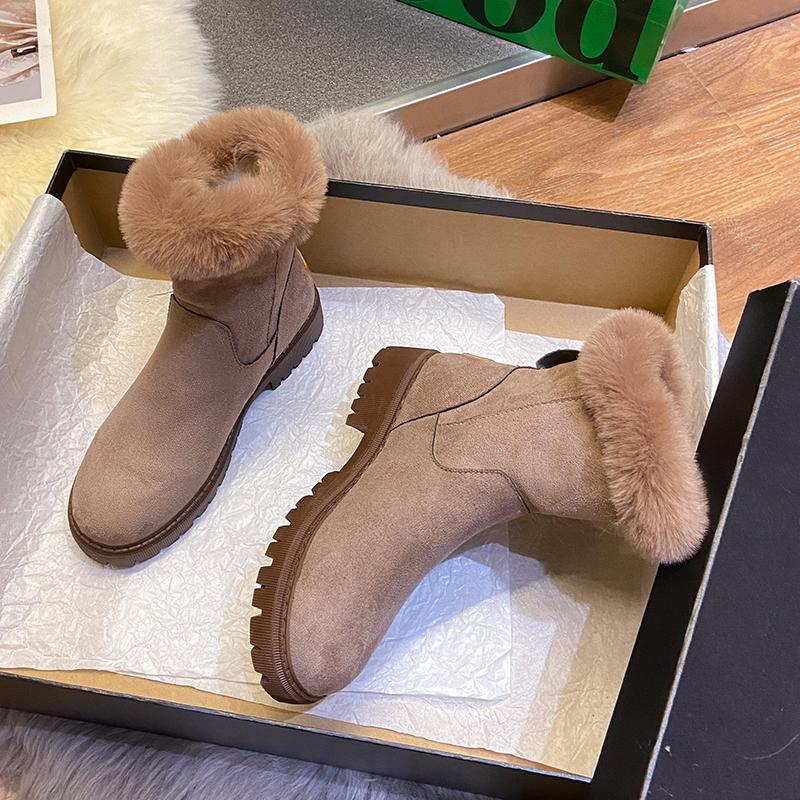 Zimní Nové Plus Sametové Teplé Sněhové Dámské boty Ženské Krátké Holínky Bavlněné Střapce Zip Boty Bavlněné Boty Botas demujer