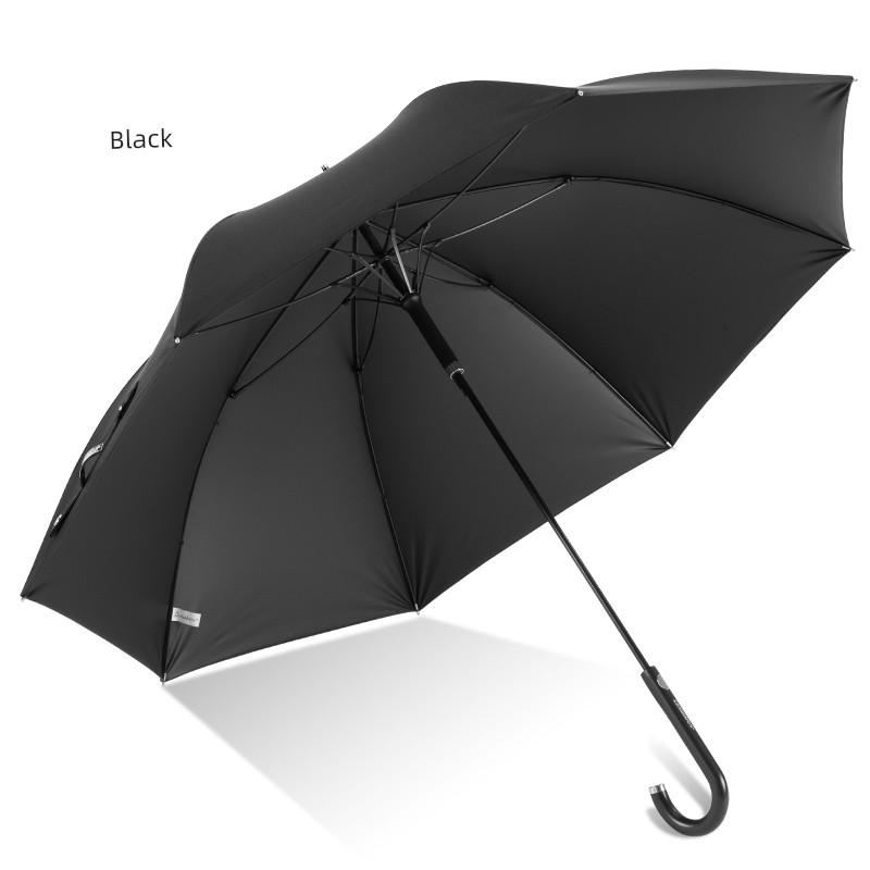 Simple and Creative Automatic One-Touch Opening Waterproof and Windproof Umbrella with Black Coating for Sun Protection and Shading, Long Handle