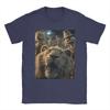 Men T-Shirts Funny Lion Selfie With Scarecrows Novelty Cotton Tee Shirt Scary Halloween T Shirt Crewneck Merchandise Plus Size