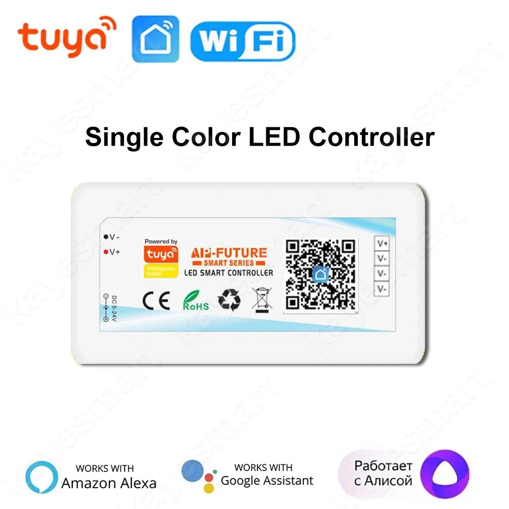 Tuya Smart WiFi LED-Controller DC5V-24V RGB/RGBW/RGBCCT Einzelne Farbe Dimmer LED-Streifen Fernbedienung Funktioniert mit Alexa Google Home