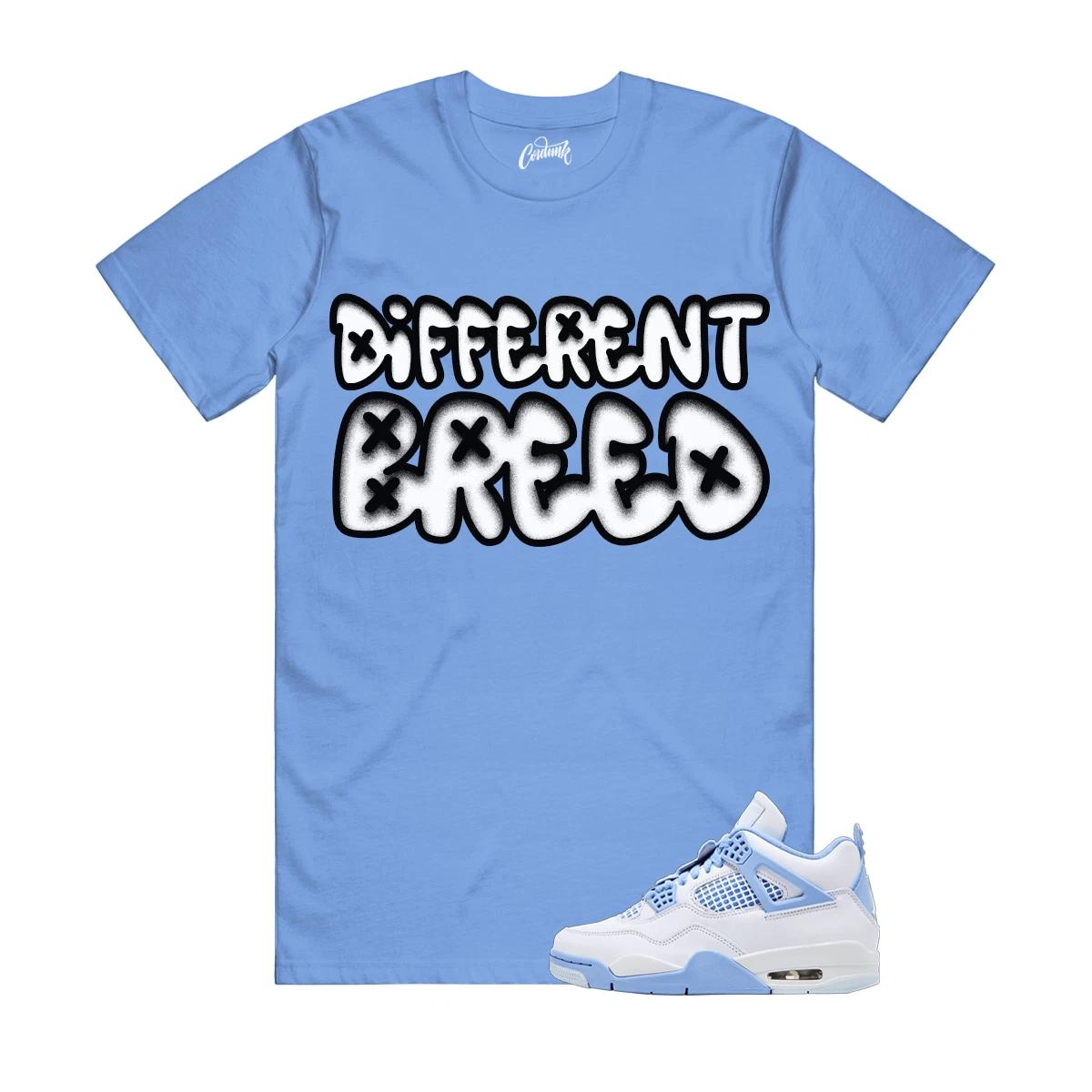 

4 Forget Me Not White Aluminum Blue Tint Carolina T Shirt Match DBREED 3XL