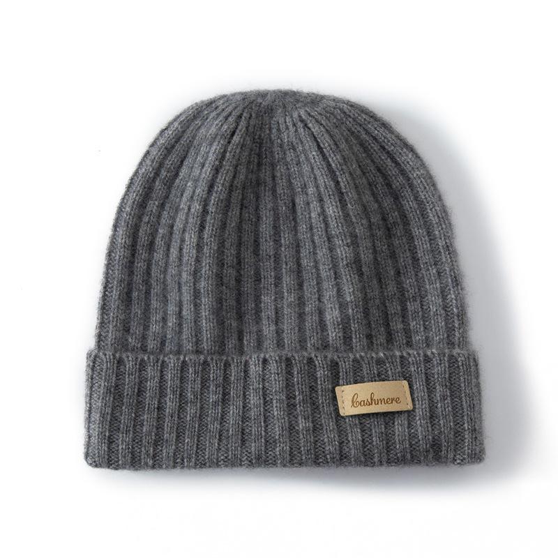 Kids' Cashmere Hat, Unisex Autumn/Winter Style, Thick Knit Wool for Warmth & Versatility.