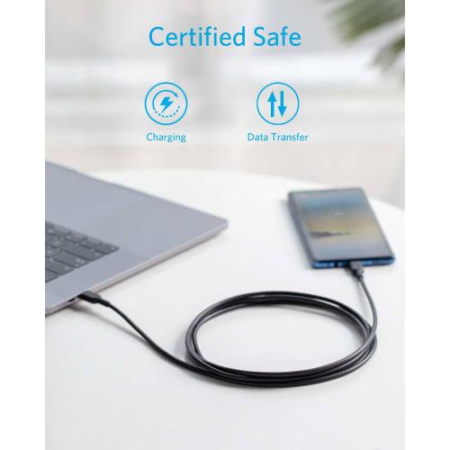 Anker PowerLine II USB-C & USB-C 2.0 Cable (1.8m Black) [USB-IF Certified/Ultra Durable/PD Compatible] Galaxy S10 / S10+ / S9 / S9+, iPad Pro (2018, 1