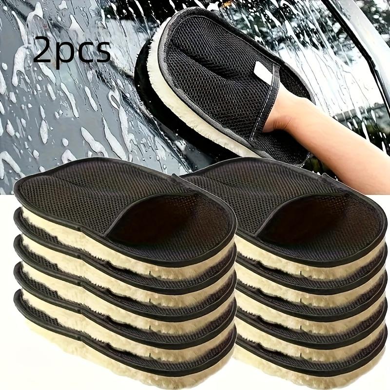 

2/4pcs Soft Car Cleaning Gloves - Microfiber Detailing Brush, Suitable for Interior and Exterior Car Washing, Multifunctional Dust Removal Tool 2pcs