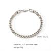 Hip Hop Silver Color Stainless Steel Men Bracelet Retro Metal Braid Thick Chain Bracelet Fashion Women Jewelry Accessories