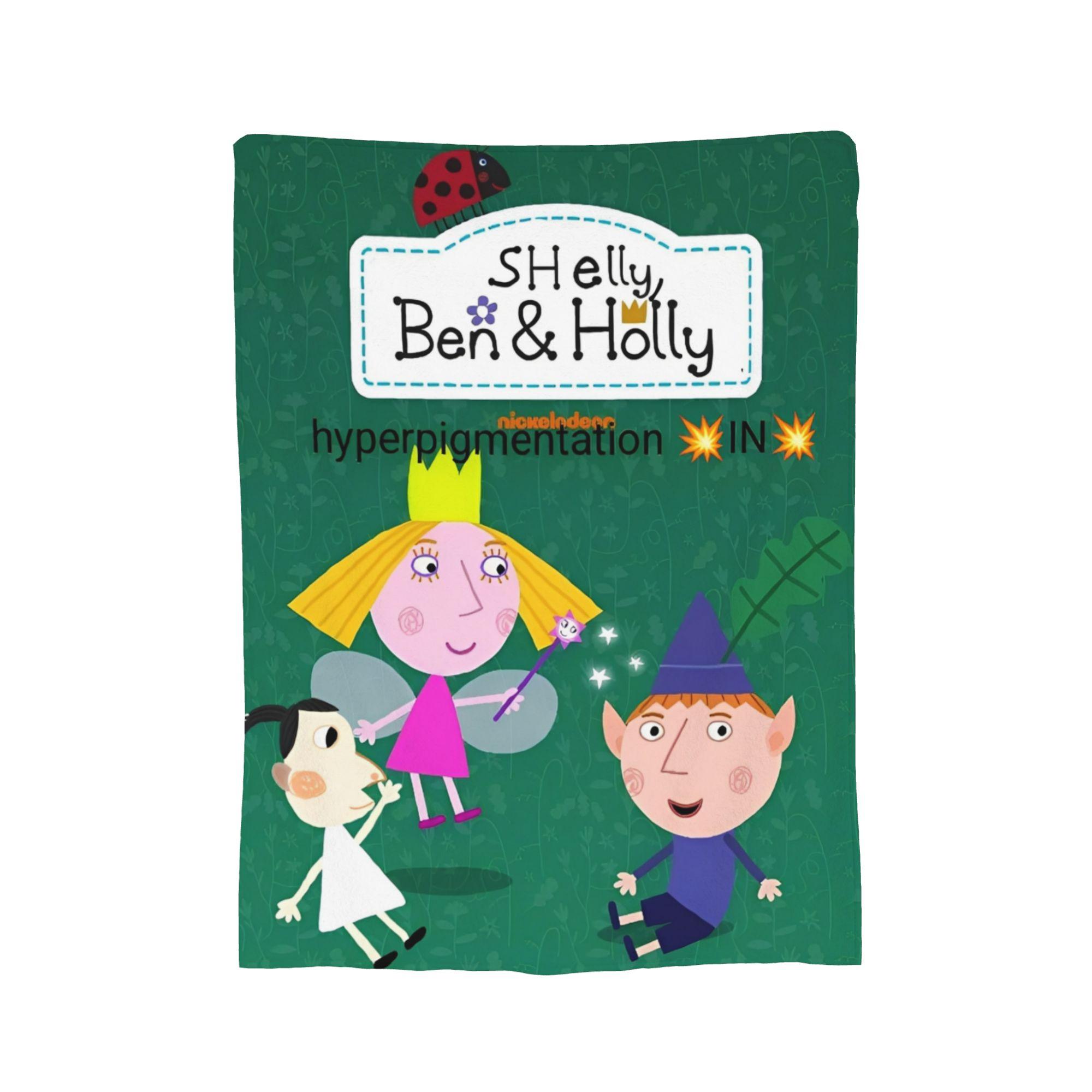 

B-Бен и H-Холли Няня Слива Покрывало Плед Плюшевый Плед Спальня Диван Печатный Мягкий Теплый Постельное покрывало, 30x40in