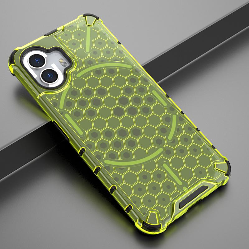 For Nothing Phone 2 1 Case Honeycomb Bumper Shield Transparent Protective Clear Phone Cover For Nothing Phone 2