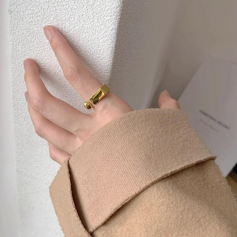 

Простой металлический квадратный геометрический открытый перстень в стиле Ins, холодный ветер, женский нишевый дизайн, кольцо на указательный палец, модные кольца на пальцы, креативные геометрические украшения для вечеринок