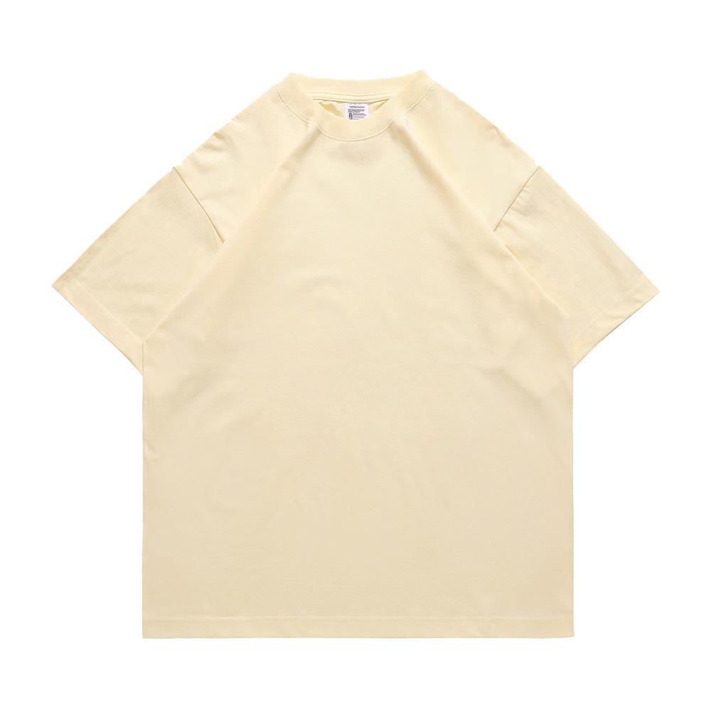 Heavy Short-sleeved Men's and Women's Pure Cotton Loose Large Size Oversize European and American Hip-hop Summer American Top New
