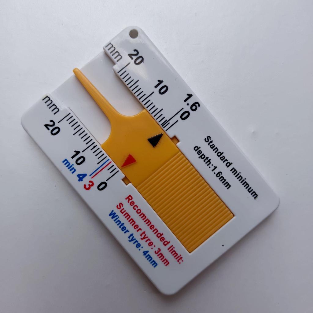Portable Plastic Tire Tread Depth Gauge 0-20MM Vernier Caliper