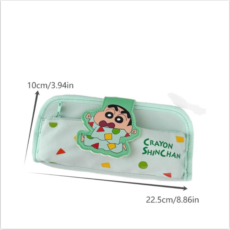 Lovely Anime Bag Cute Crayon Shin-Chan Pencil Case Storage Bags Student Large Capacity Stationery Bags Boys Girls Birthday Gifts