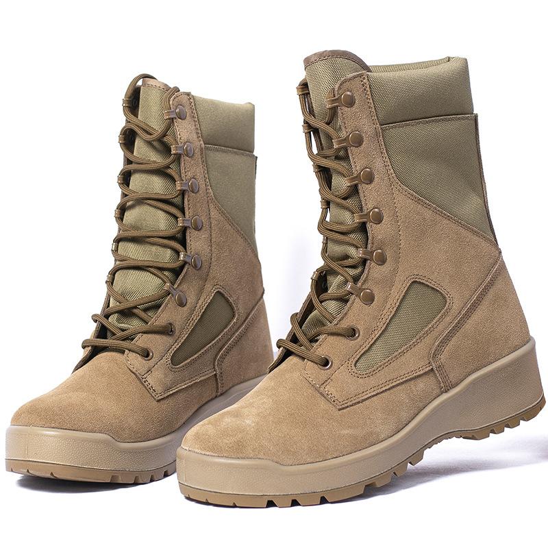 Outdoor High Top Desert Boots Cowhide Martin Men s Breathable Hiking Shoes Sports Protective