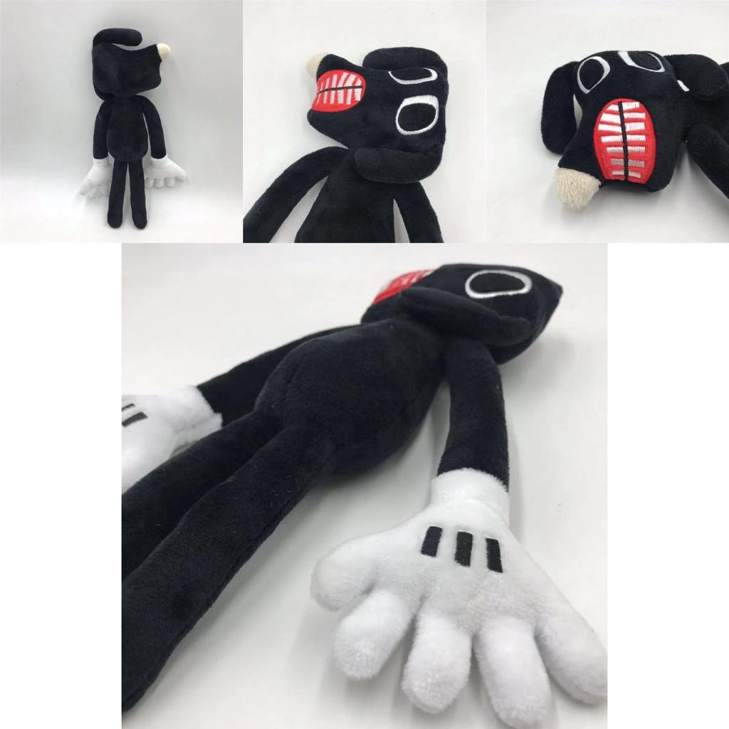Siren Head Series Black Dog Plush Toy Crooked Neck Horror Stuffed Doll 30cm/11.8inch Height
