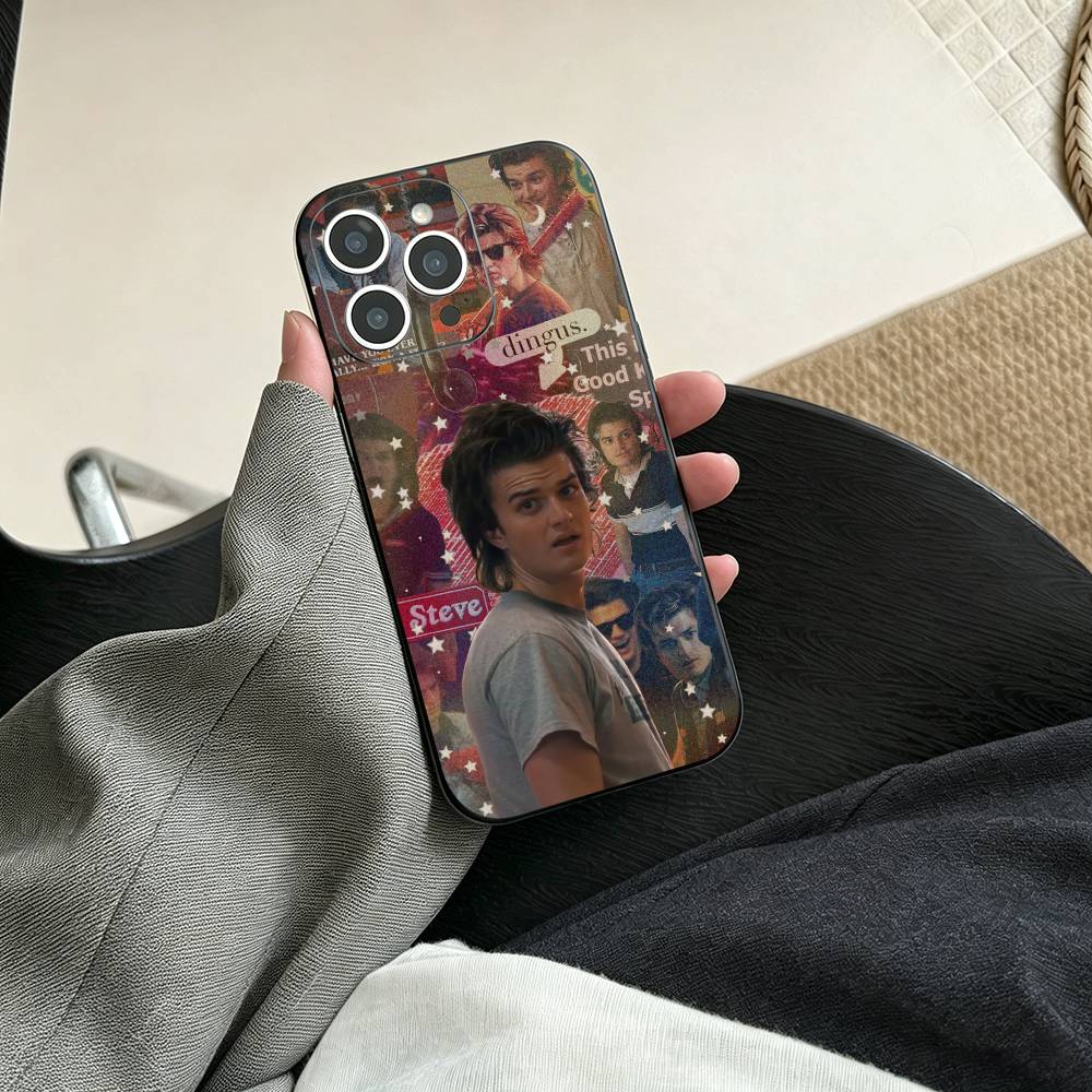 Actor S-Steve Harrington Phone Case For iPhone 17, 16,15,14,13,12,11 Plus,Pro Max, Others Soft Black Cover