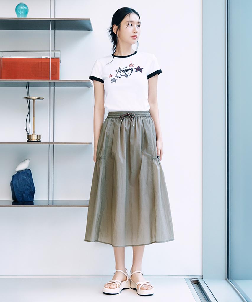 Sellebsyabedisyeon 26Ss Airy Sheer Shirring Skirt