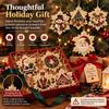 12Pcs Pearl Christmas Wooden Ornament Special-Shaped Gems Hanging Holiday Ornament  Christmas Tree