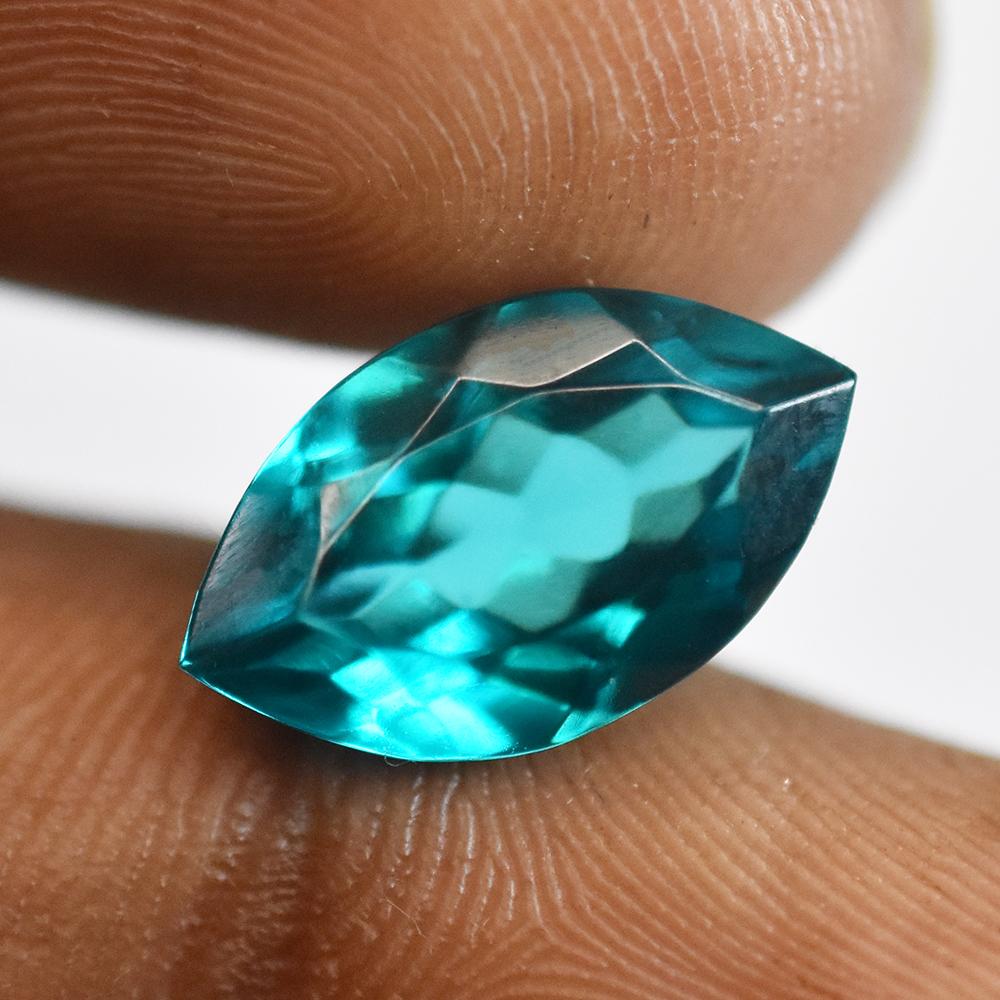Natural Bluish Green Sapphire Marquise 7 Ct 14x8 Mm Certified Gemstone