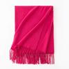 Cashmere Feel Solid Color Women's Imitation Cashmere Scarf Spring Atmosphere Korean Style Versatile Mid Length Shawl Scarf