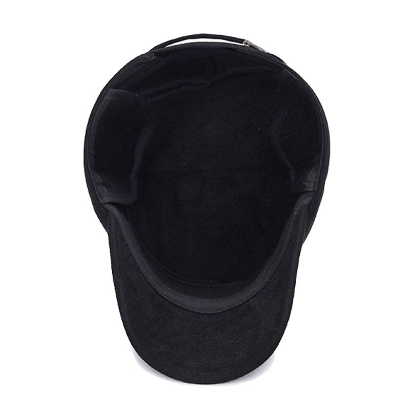 Autumn Winter Thickened Ear Protection Cotton Military Caps Dad Grandpa Cycling Warm Flat Top Hat Trucker Snapback Baseball Cap