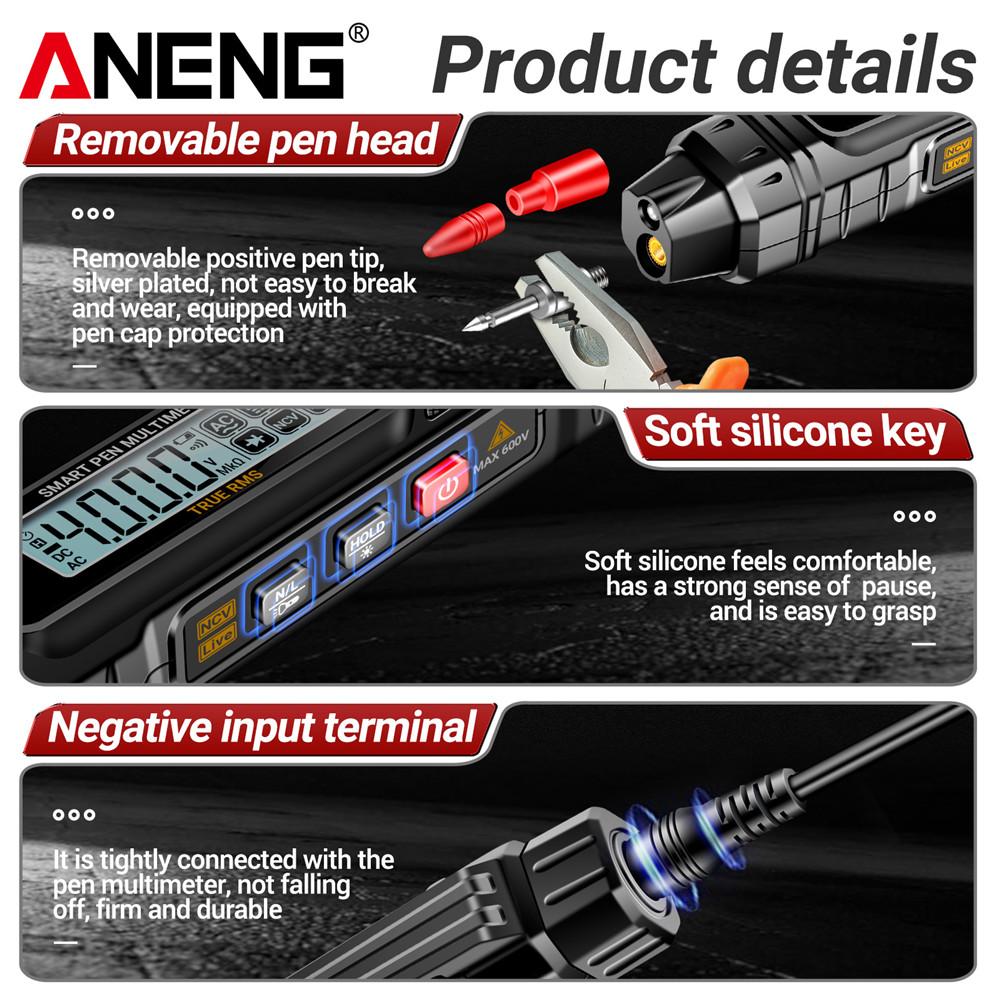 ANENG A3005 Pen Type Mini Resistance AC/DC Voltage 4000 Counts Meter Multimeter Digital Professional NCV Ohm Diode Tester tools