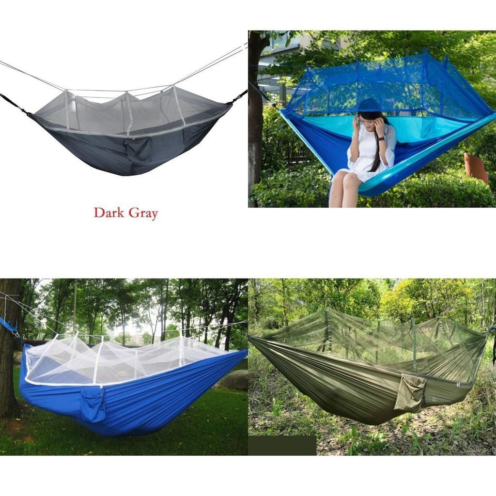 Premium Camping Double Person Travel Outdoor Tent Hammock Bed With Mosquito Net