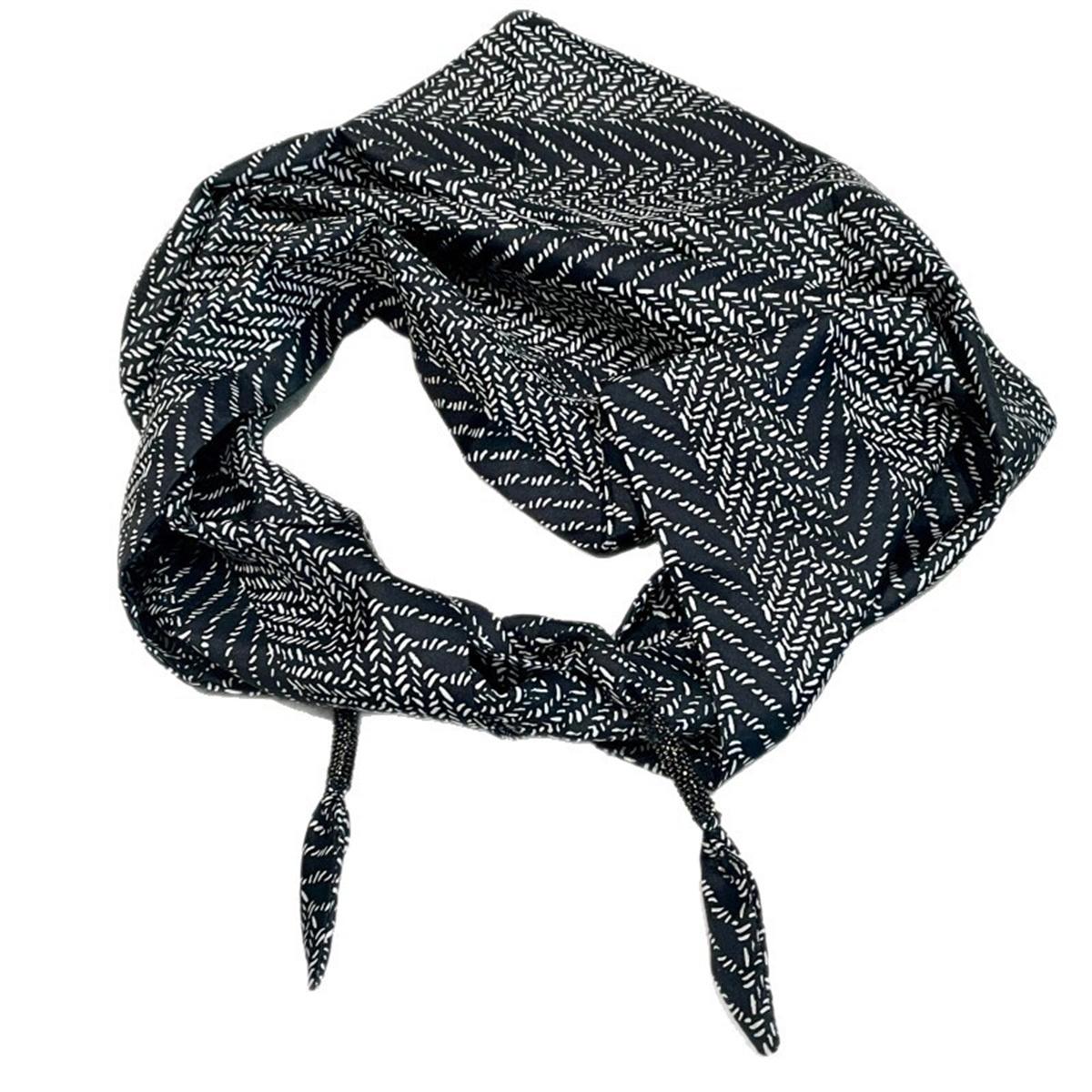 Light luxury black striped triangular scarf/waist belt for women, new Korean style, elegant and sophisticated waist accessory, c