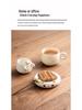 Cat-Themed Ceramic Coffee Mug & Saucer Set for Women