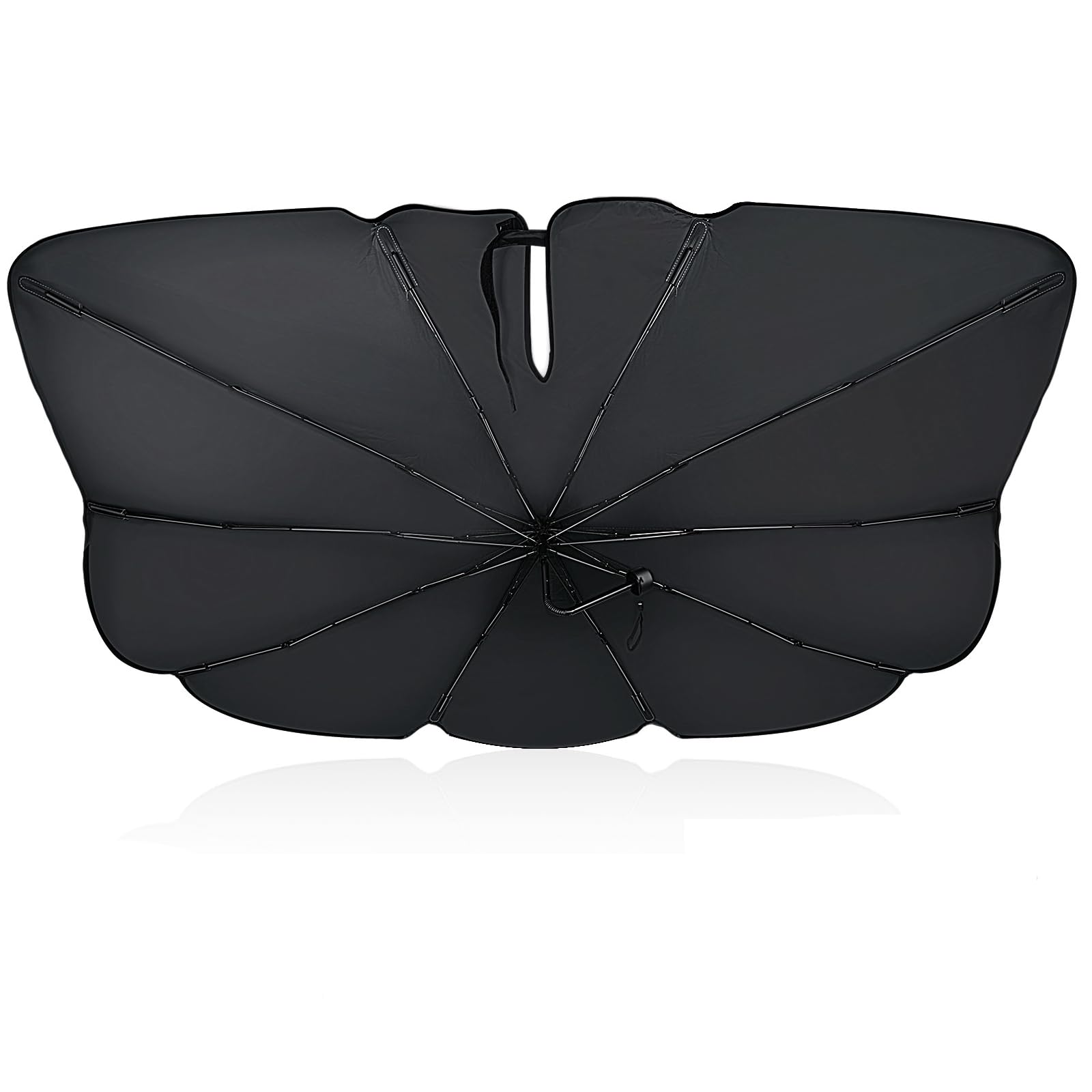 

Sunshade for Car Front [2024 Improved Model, Reinforced Cave Ribs] [Glass Fiber Umbrella Tip] Size S (135 x чёрный