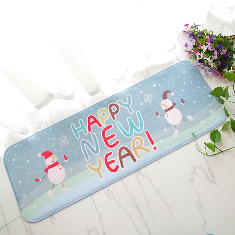

Premium Quality Christmas Floor Cover Mats With Soft Non-slip Rug For Home Decoration HAPPY NEW YEAR,40X60CM/15.75"X23.6